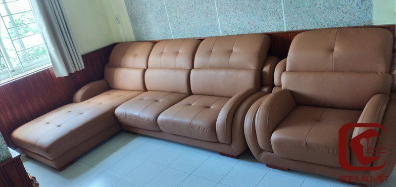 Ghế sofa da công nghiệp sau khi bọc lại