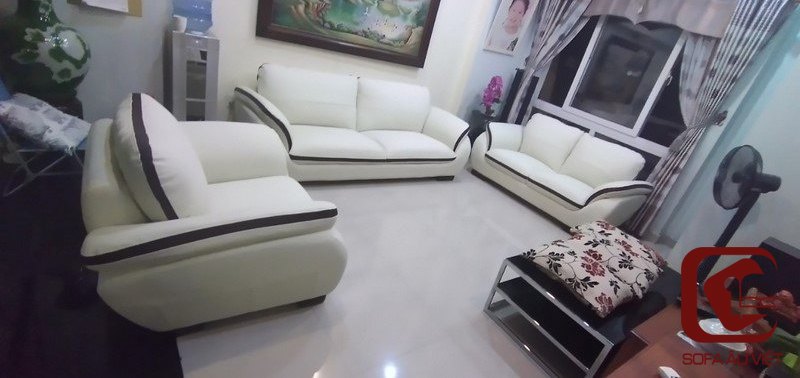 Ghế sofa da công nghiệp sau khi bọc lại